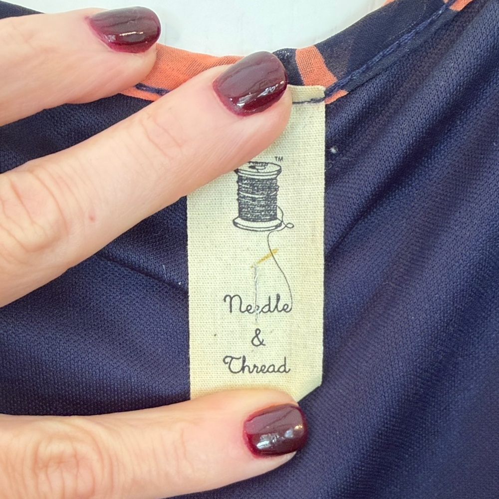 Needle & Thread Black and Tan Mini Dress - Picture 2 of 3